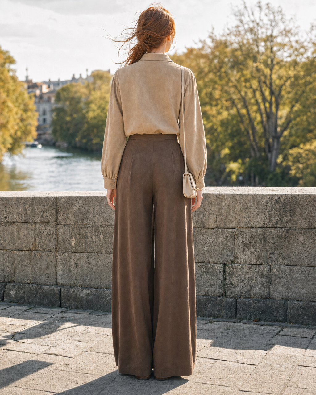 Casual Oatmeal Knit Round-neck Long-sleeve Two-piece Set MVA001290AA