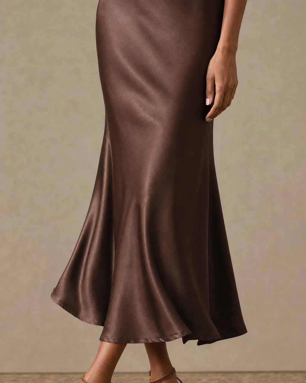 Boho Cowl Neck Suede Slip Midi Dress Spaghetti Strap Bodycon Evening Dress MVA000530AA