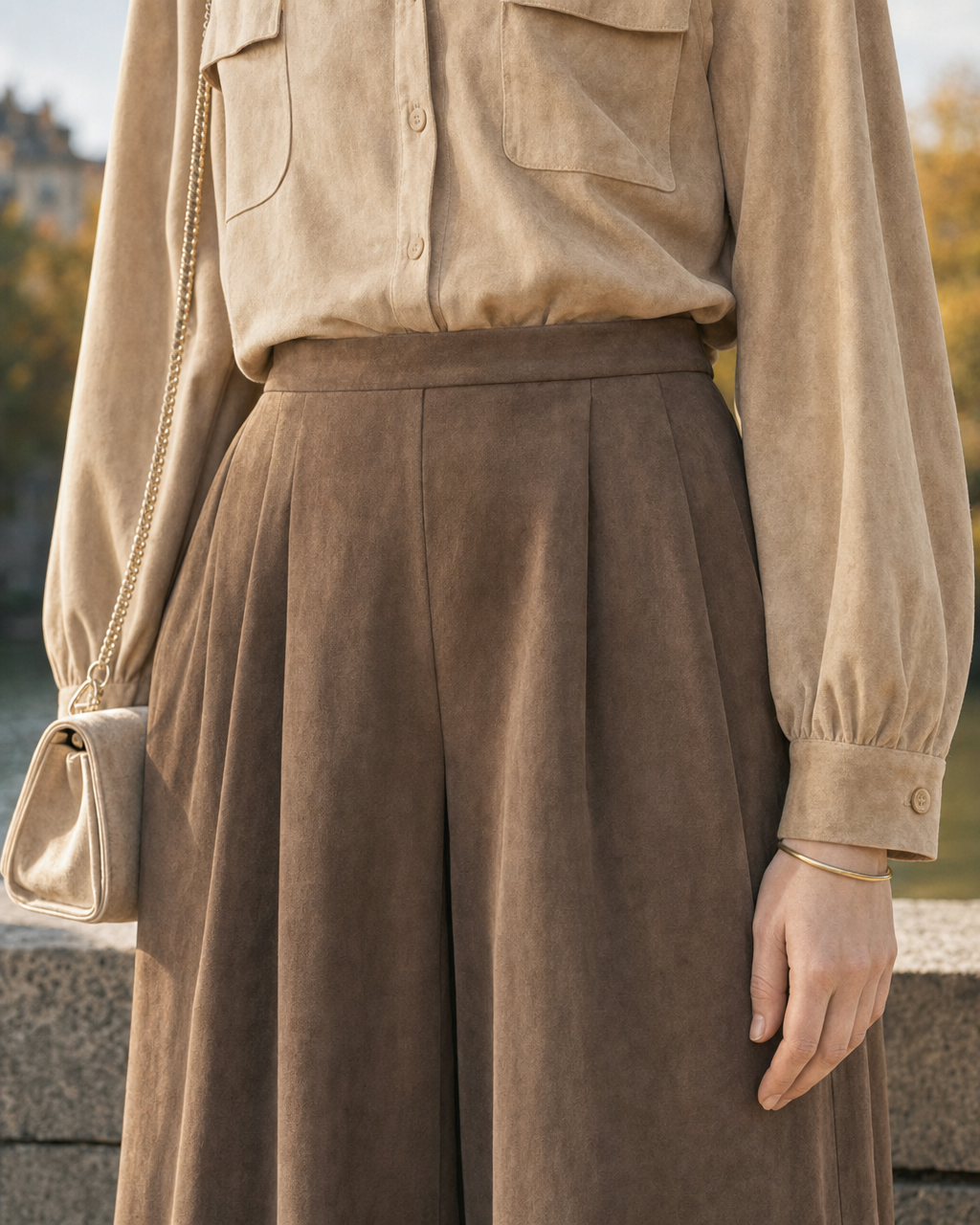 Casual Oatmeal Knit Round-neck Long-sleeve Two-piece Set MVA001290AA